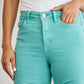 RFM Chloe Tummy Control High Waist Crop Jeans in Island Green