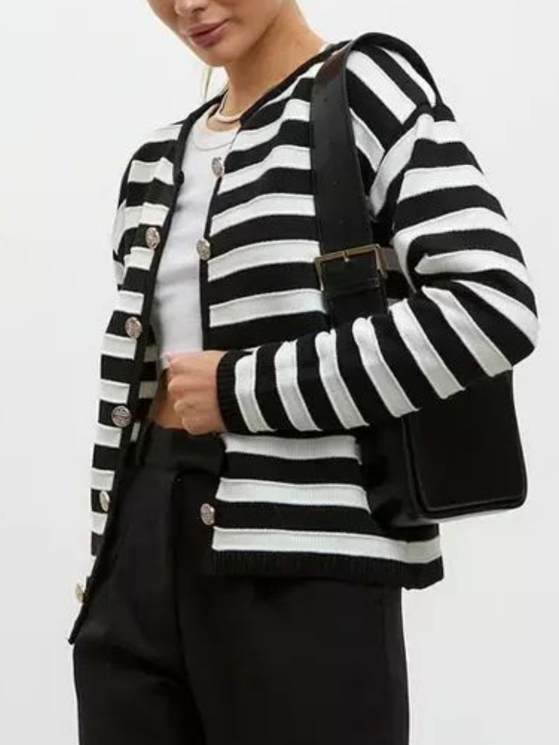 Effortless Striped Cardigan