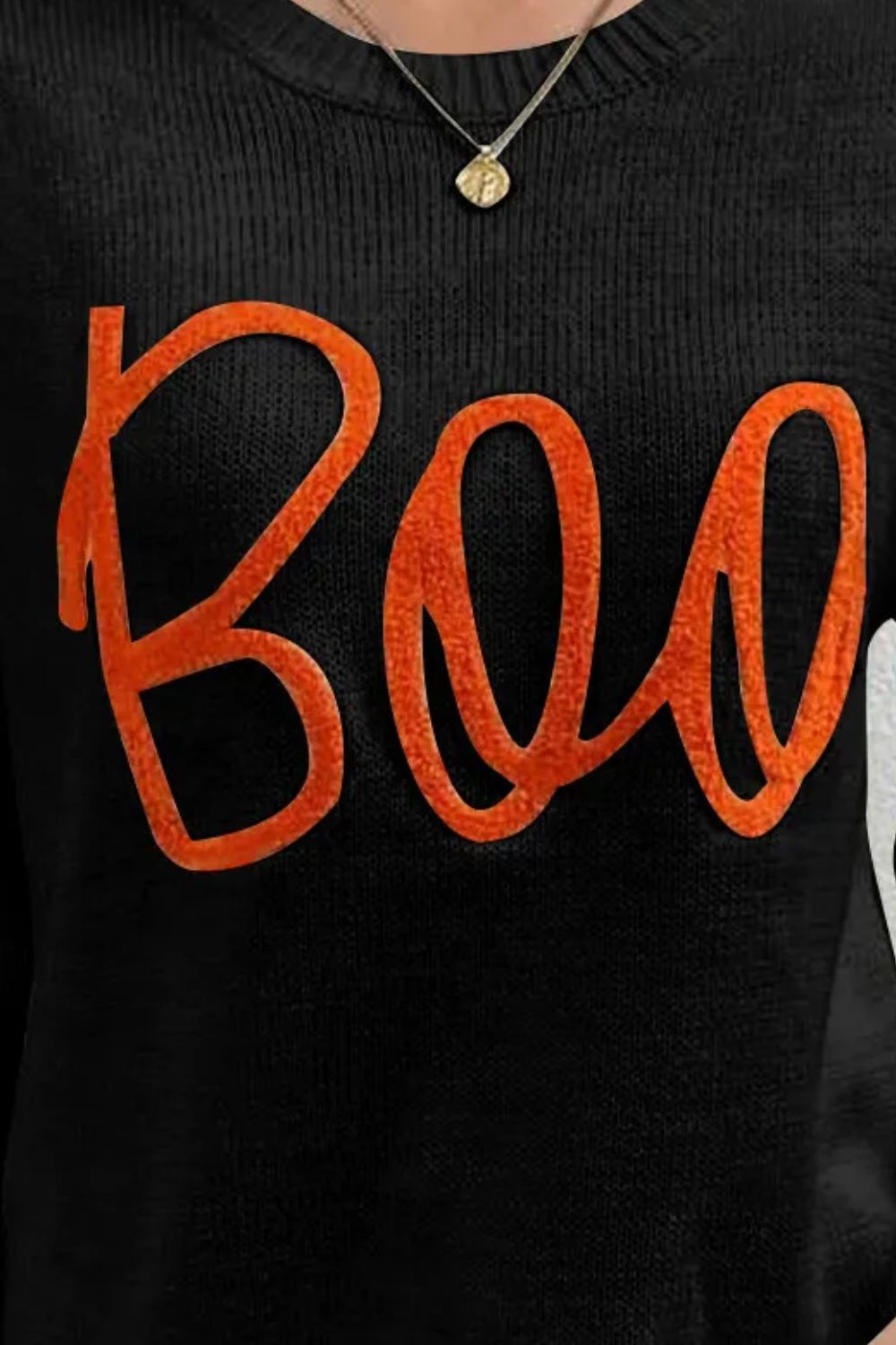 Script ‘BOO’ Halloween Sweater