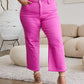 RFM Chloe Tummy Control High Waist Crop Jeans in Pink Rouge