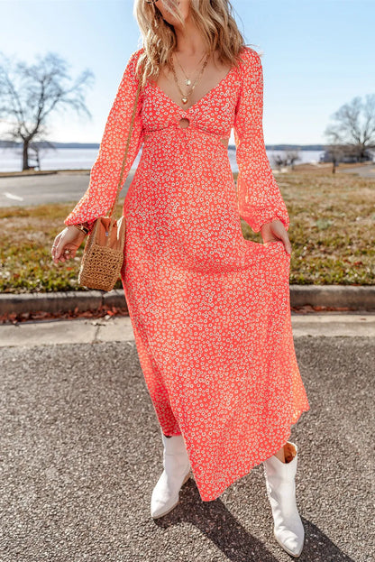 Bloom Boom Long Sleeve Midi Dress