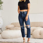 RFM Dylan Tummy Control Distressed High Waist Crop Jeans