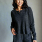 Set Process Mineral Wash Waffle Knit Set in Black