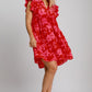 Ruffle Cap Sleeve Tiered Dress Plus Size