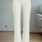 RISEN High Rise Tummy Control Straight Leg Jeans in Cream