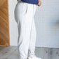 Center Seam Scuba Joggers in Heather Grey