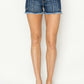 Raw Hem Denim Shorts with Pockets