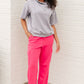 Run, Don't Walk Cargo Sweatpants in Flamingo Pink