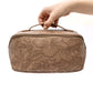 Embossed Large Capacity Cosmetic Bag