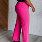 Magic Straight Pants in Hot Pink