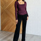 Never Imitated Long Sleeve Top in Cassis