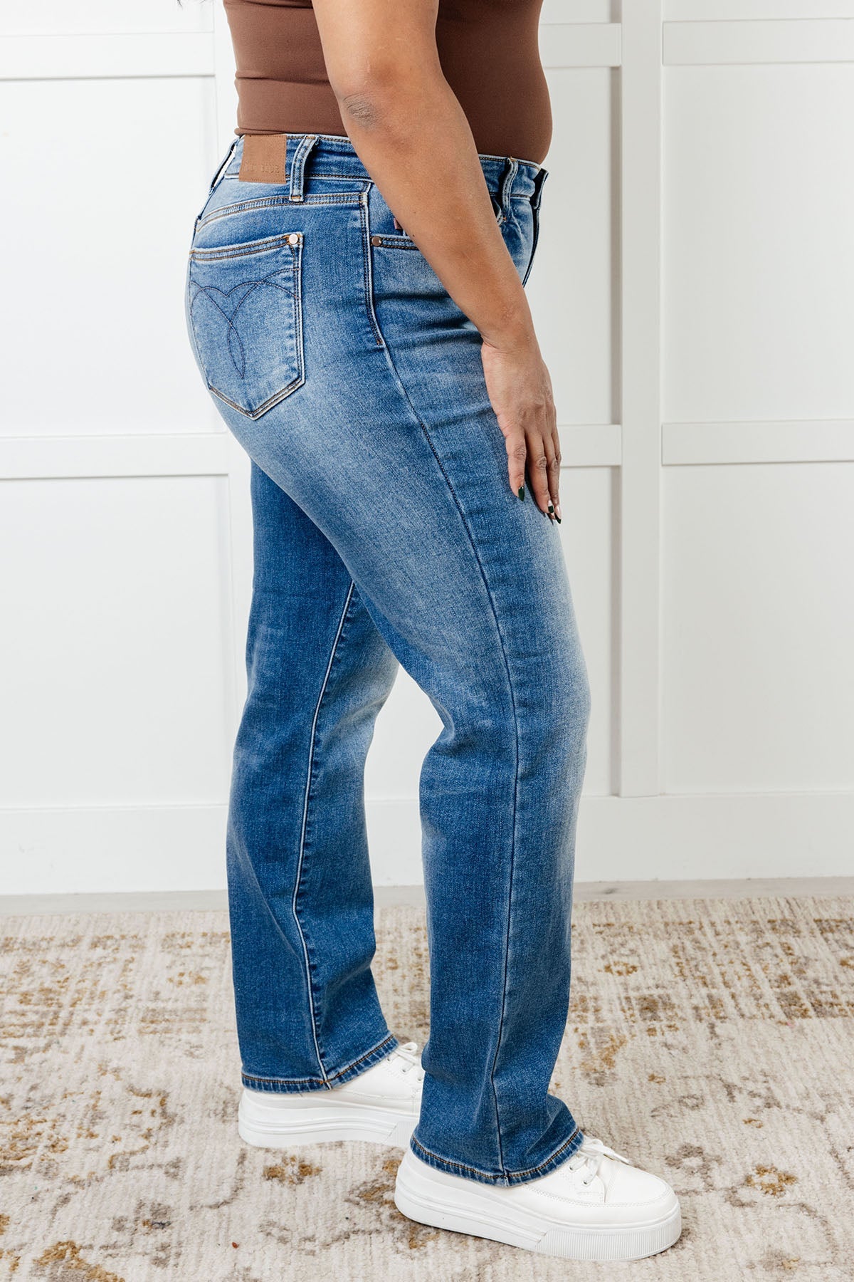 Judy Blue Vintage Wash Thermal Lined Straight Jeans