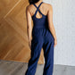 Raising Heart Rate Cut Out Jumpsuit in Navy