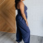 Raising Heart Rate Cut Out Jumpsuit in Navy