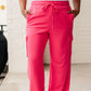 Run, Don't Walk Cargo Sweatpants in Flamingo Pink