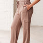 Run, Don't Walk Cargo Sweatpants in Smokey Brown