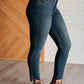 High Rise Control Top Step Hem Skinny Jeans