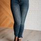 High Rise Control Top Step Hem Skinny Jeans