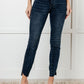 High Rise Control Top Step Hem Skinny Jeans