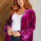 The Best Policy Velvet Balloon Sleeve Top