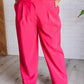 Vigilante Shit Pleated Trousers in Hot Pink