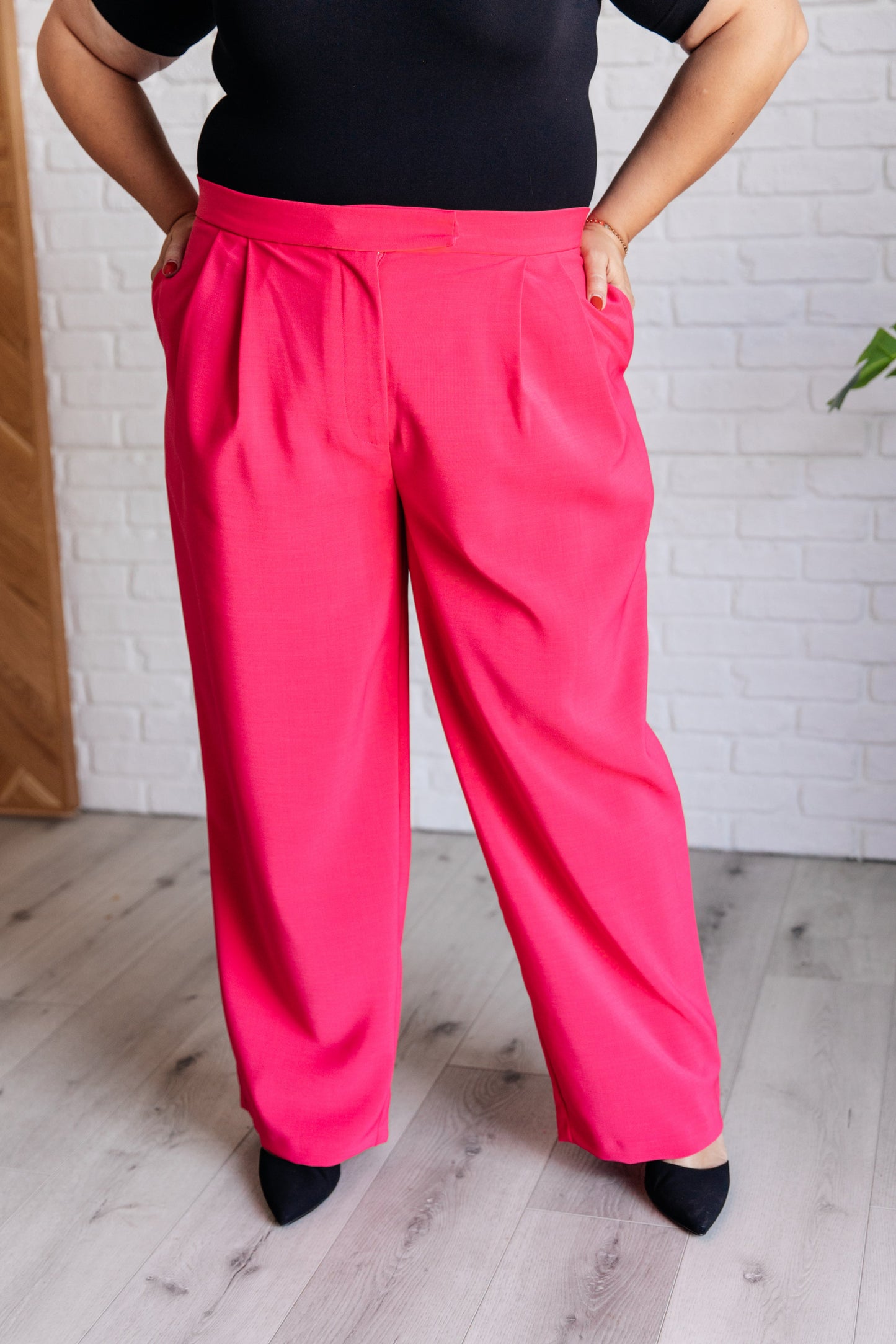 Vigilante Shit Pleated Trousers in Hot Pink