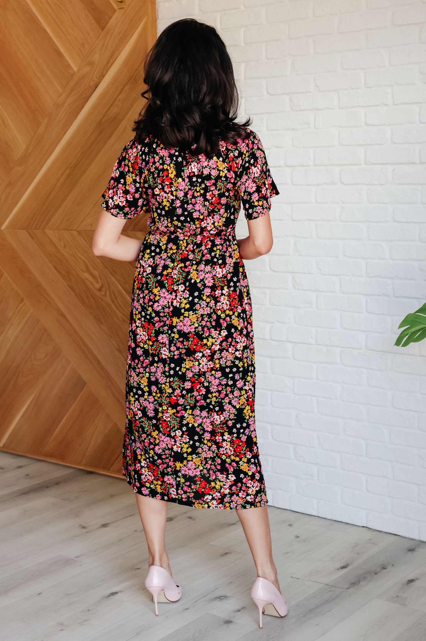 Wildflower V-Neck Button Up Dress