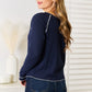 Long Raglan Sleeve Round Neck Top