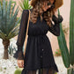 Mock Neck Flounce Sleeve Mini Dress