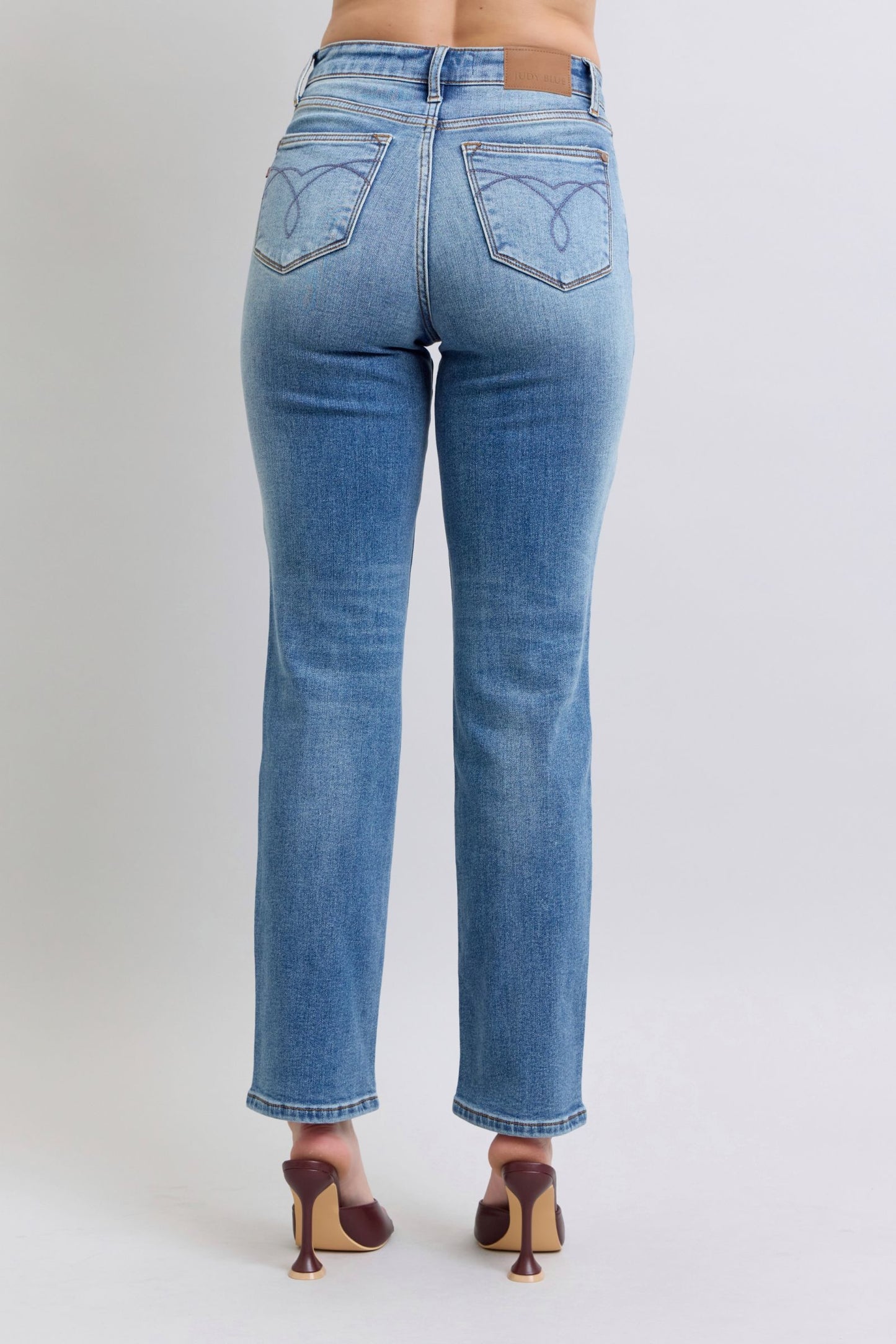 Judy Blue Vintage Wash Thermal Lined Straight Jeans