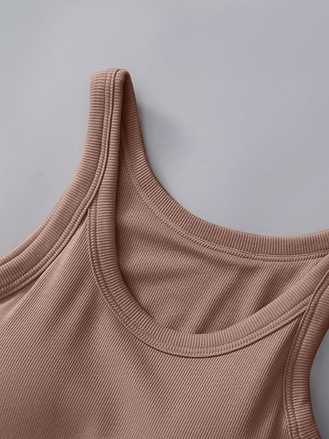 Basic Round Neck Tank Top with Bra