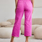 RFM Chloe Tummy Control High Waist Crop Jeans in Pink Rouge