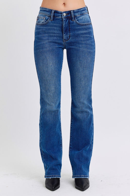 Judy Blue Mid-Rise Bootcut Jeans with Thermal Lining