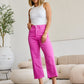 RFM Chloe Tummy Control High Waist Crop Jeans in Pink Rouge