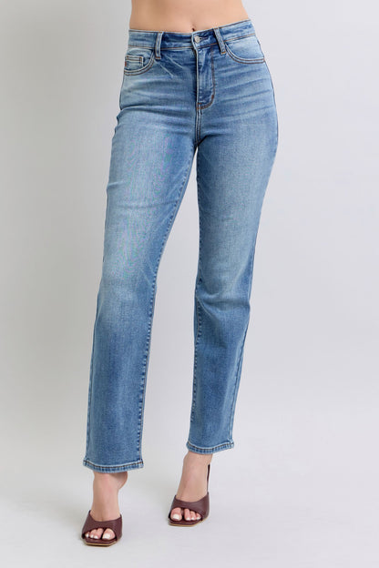 Judy Blue Vintage Wash Thermal Lined Straight Jeans