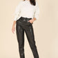 Vegan Leather Straight Leg Pants