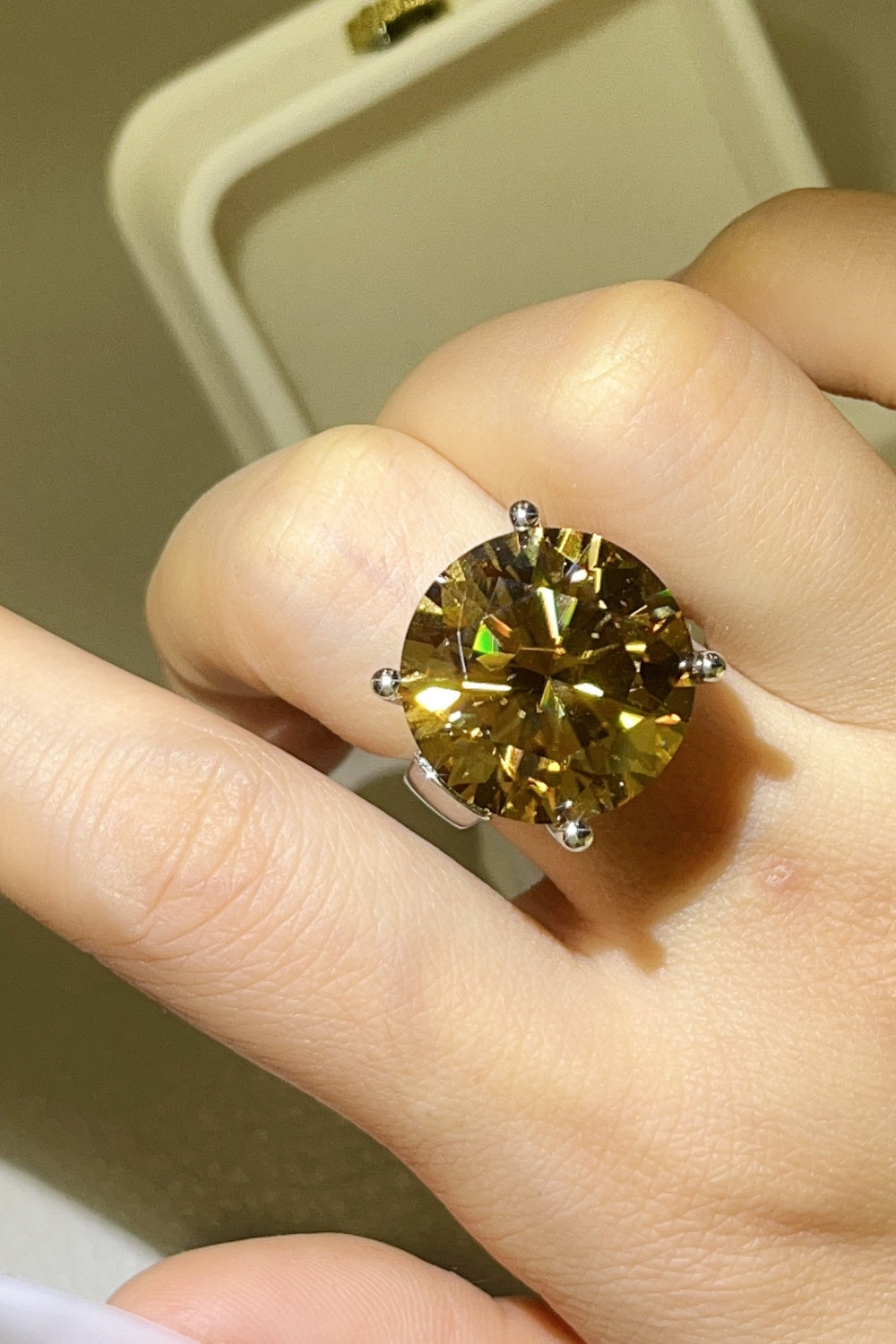 20 Carat Moissanite Ring