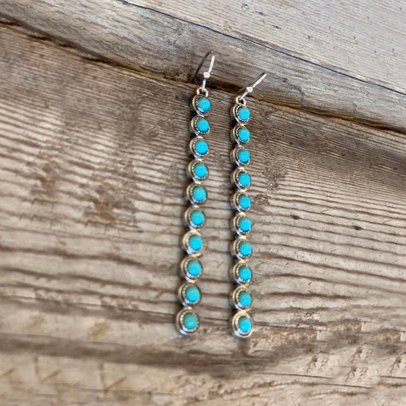 Turquoise Bar Earrings