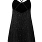 Sequin Low Back Mini Cami Dress