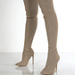 Pointed Toe Over Knee Stiletto Boots