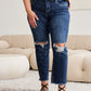 RFM Dylan Tummy Control Distressed High Waist Crop Jeans