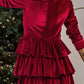 Ruffled Layers Long Sleeve Mini Dress