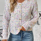 Confetti Button Up Long Sleeve Cardigan