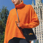 Basic Turtleneck Dropped Shoulder Sweater