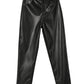 Vegan Leather Straight Leg Pants