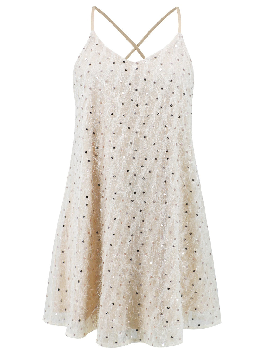 Sequin Low Back Mini Cami Dress