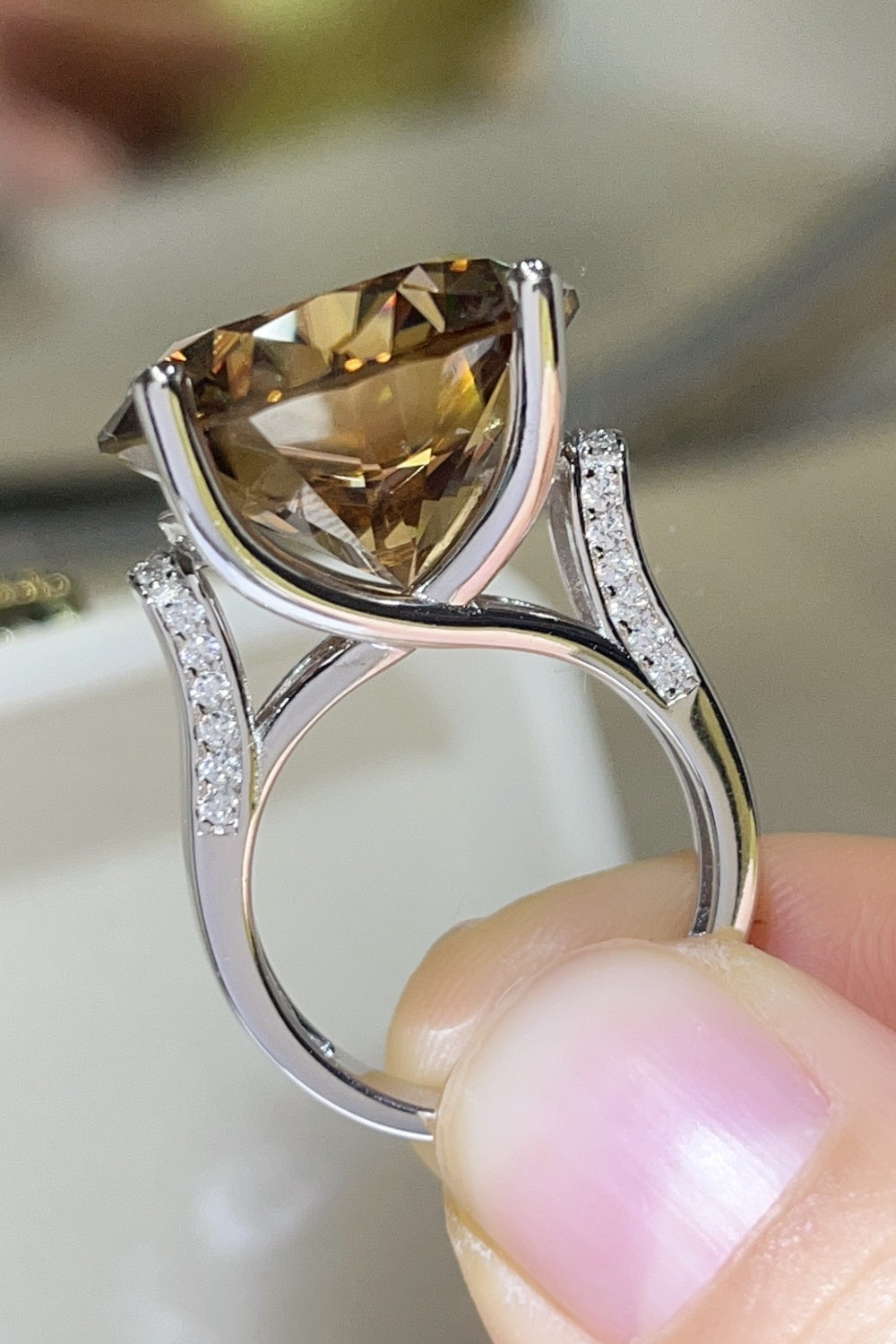 20 Carat Moissanite Ring