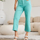 RFM Chloe Tummy Control High Waist Crop Jeans in Island Green