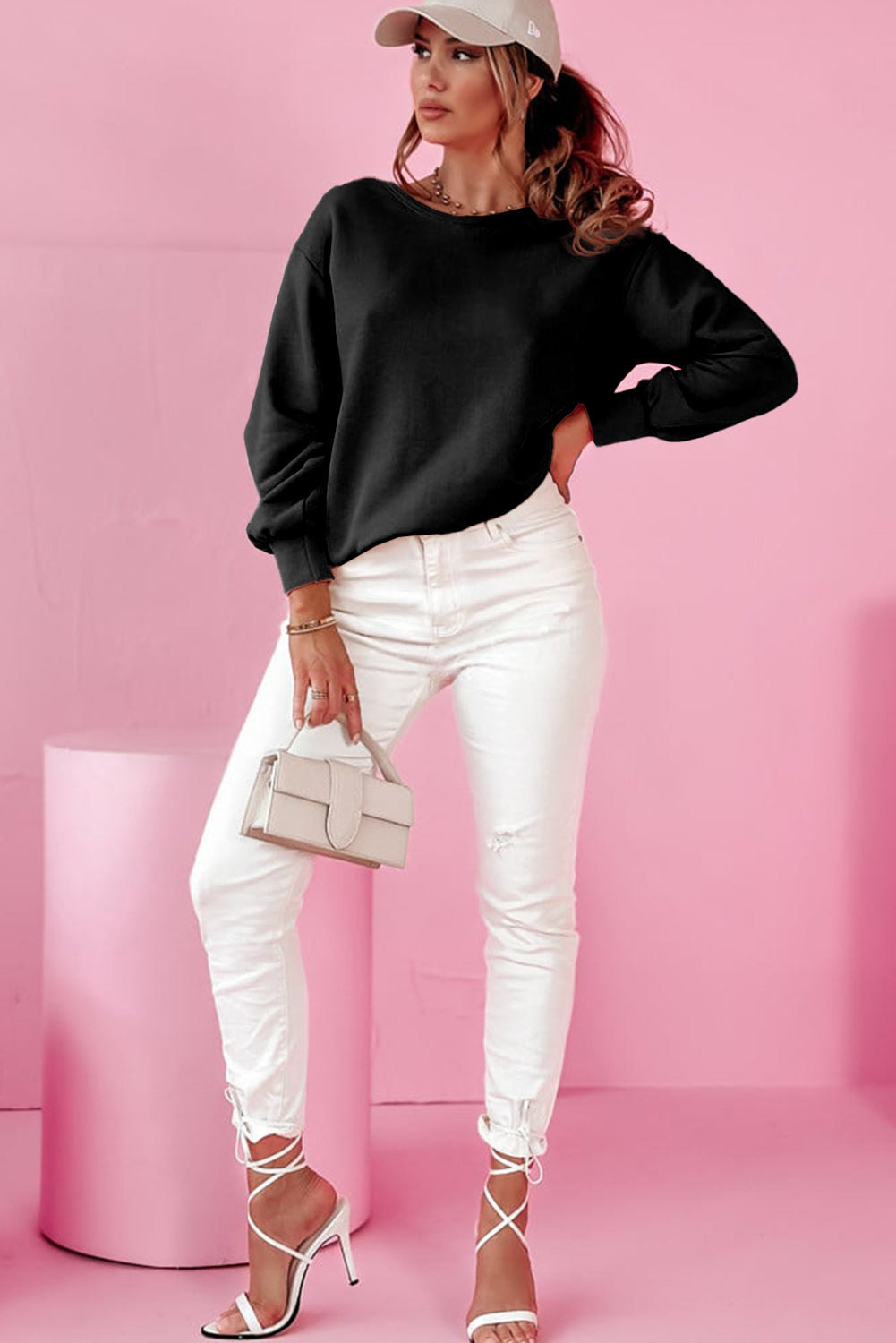 Bow Cutout Sweatshirt