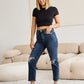 RFM Dylan Tummy Control Distressed High Waist Crop Jeans